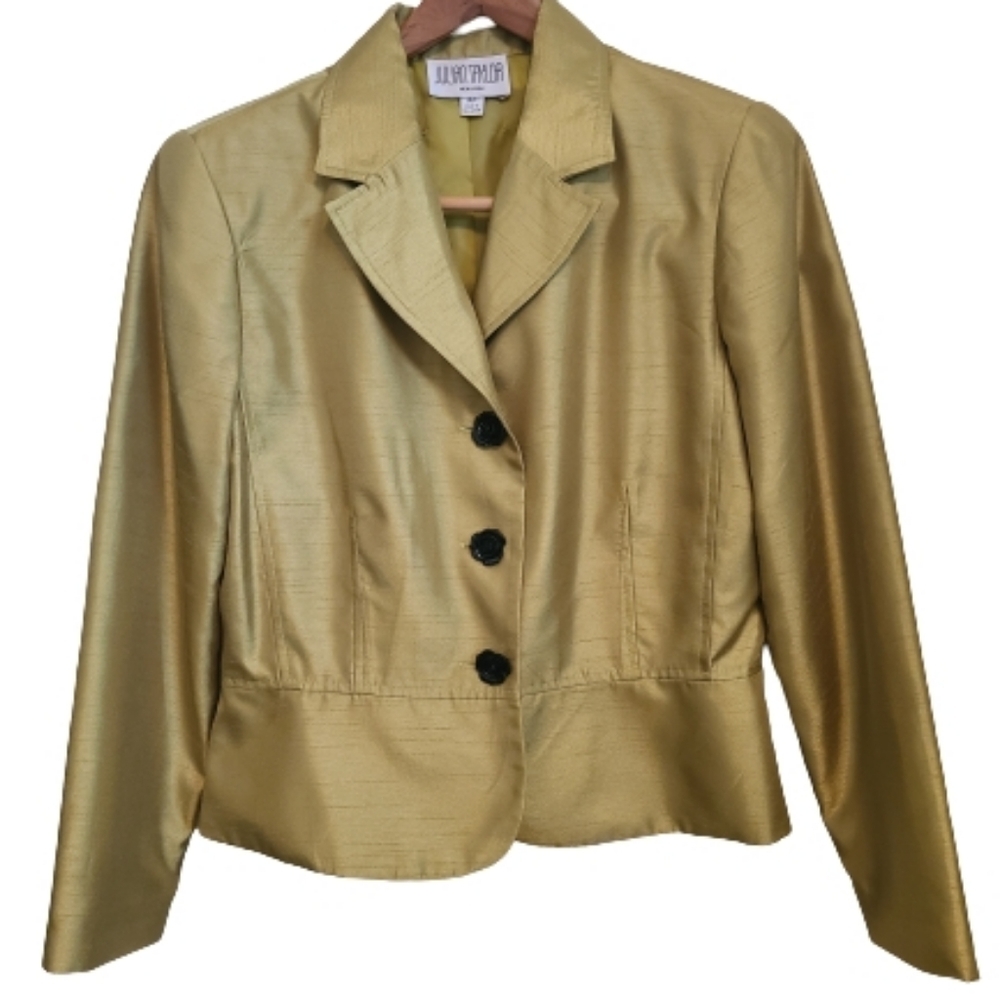 Julian Taylor Lined Chartreuse Blazer